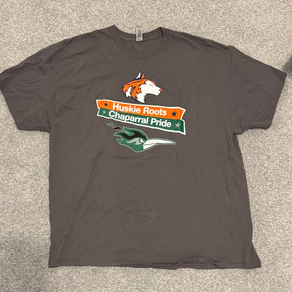 Gildan Gray Huskie Roots Chaparral Pride T-Shirt